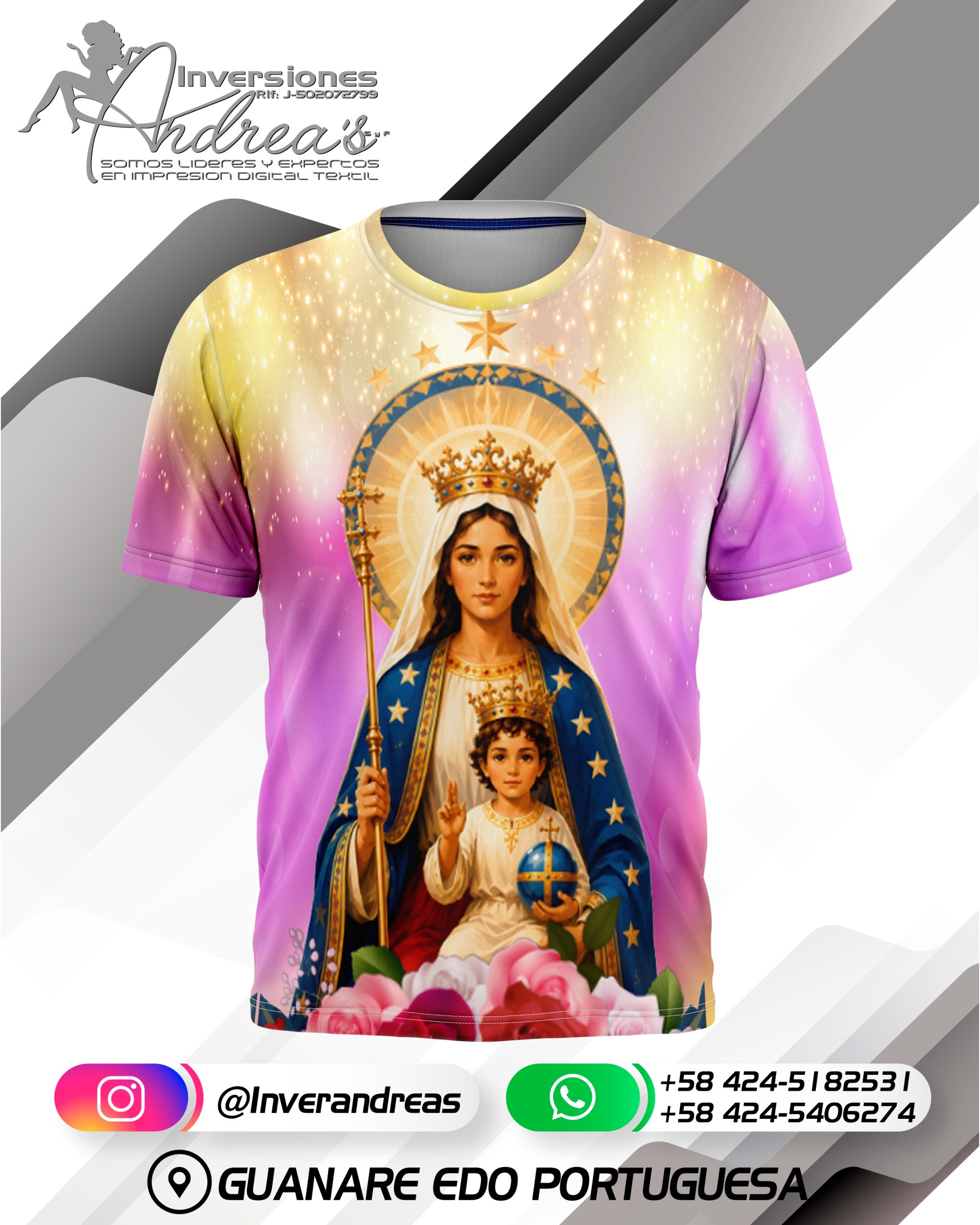 Franela virgen de coromoto