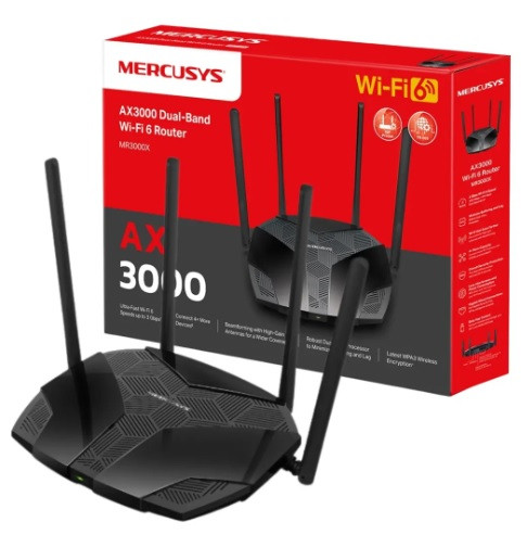 Router Wifi Mercusys Ax3000 Mr80x Doble Banda Wifi 6 Gigabit
