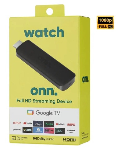 Onn Watch Google Tv 2k Hd Stick Streaming Box Original 